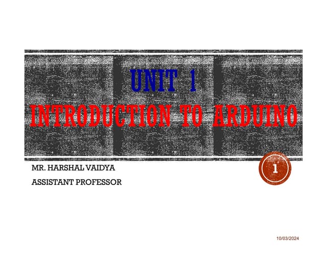 Unit 1 Introduction to Arduino Board.pptx