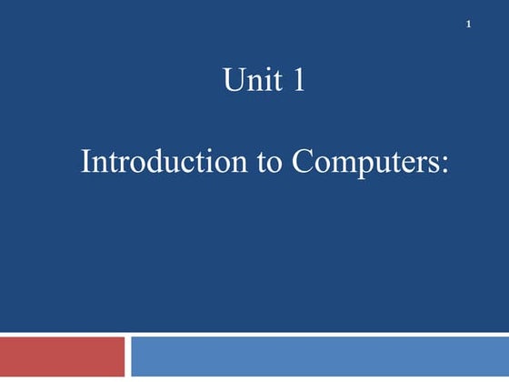 Lecture 1 introduction to computing | PPTX