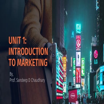 Basics of Marketing_Unit 1 Introduction to marketing