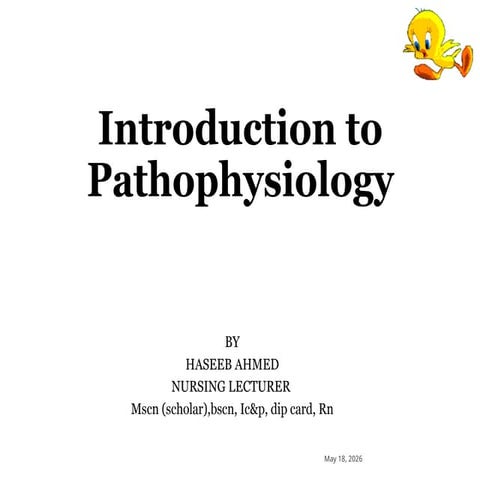 Lecture 1 pathophysiology | PPT