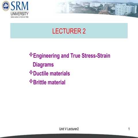 Lec 2 stress strain diagram (lec 2) | PPT