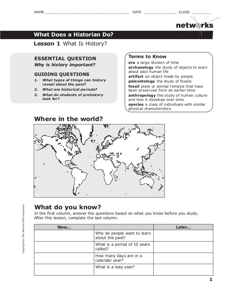Unit 1 lesson 1 6th grade ss workbook