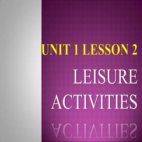 Unit 1 lesson 2 | PPTX