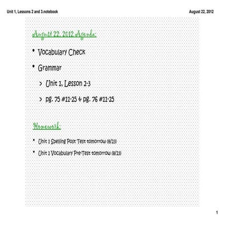 Unit 2, Lesson 1 | PDF