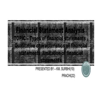 Financial Statement Analysis- Types Characterstics and Limitations