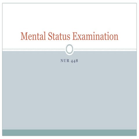 Unit1 mental status examinationonline