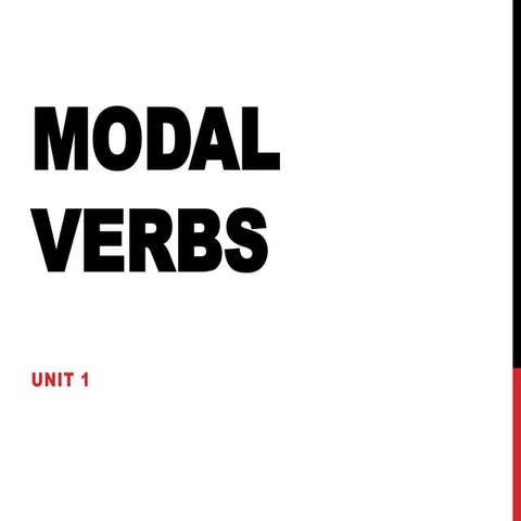 E3 Unit 1 modal verb