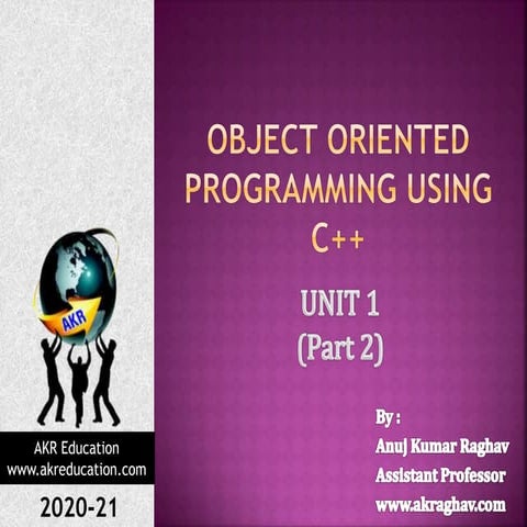 Unit 1 of c++ first program | PPT