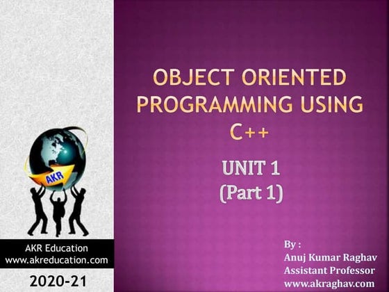 Procedure Oriented programming Object Oriented programming Basic ...
