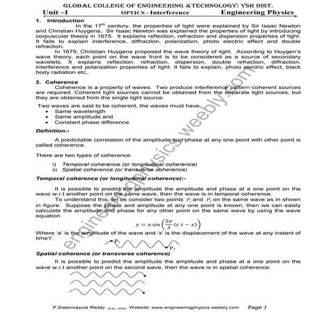 Unit 1 optics   jntu anantapur