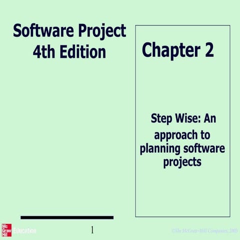 step of planning of software project manager