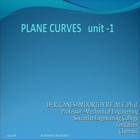 Unit 1 plane curves engineering graphics
