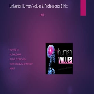 UNIT 1 Universal human values unit PPT.pptx