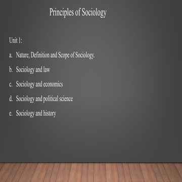 Basic Principles of Sociology (Nature and Scope) | PPTX