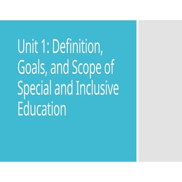 Legal bases of special and inclusive education | PDF