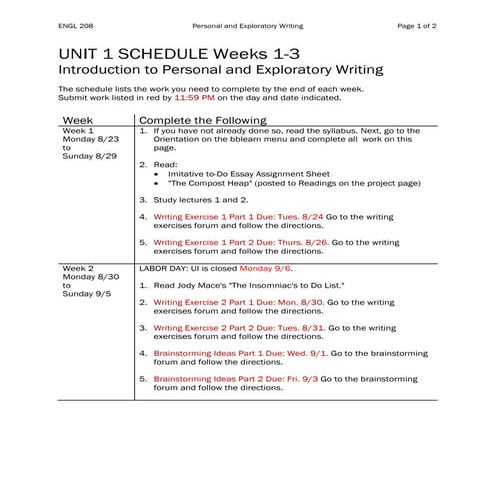 Unit1 schedule engl208_fall
