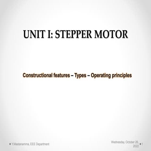 UNIT1 SEM Stepper motors ym.pptx