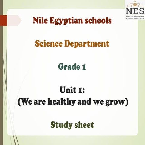 We are Healthy and We Grow (Grade 1) | PDF