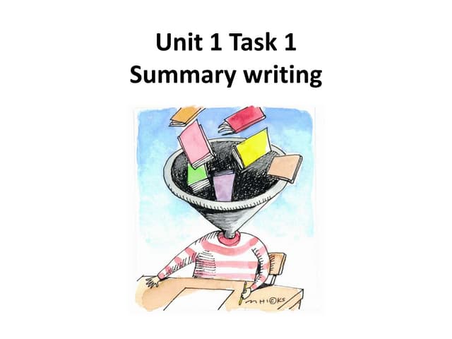 Writing An Effective Summary