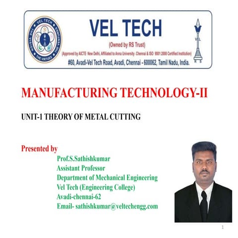 MANUFACTURING TECHNOLOGY-II 