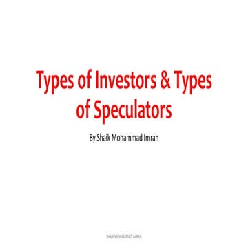 Unit 1 types of investors