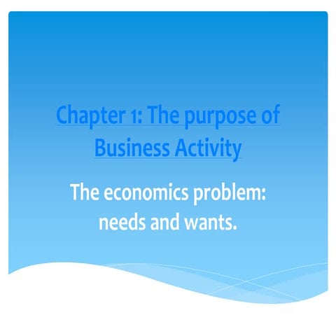 IGCSE Business Studeies Unit 1 understanding business activity ppt