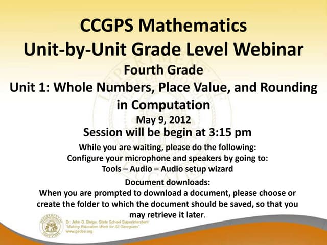 Unit 1 Webinar Slides 