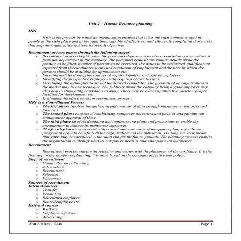 Human resource management