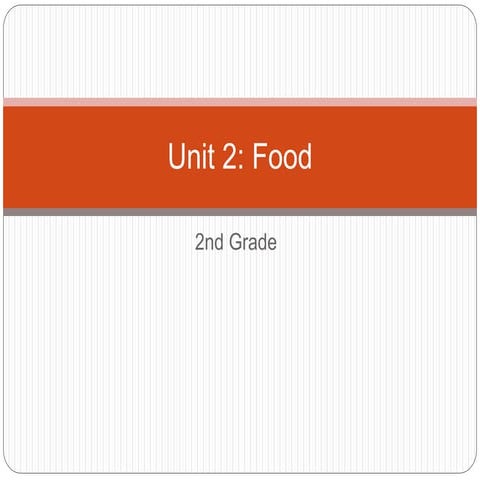 Unit 2. food