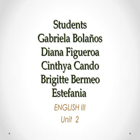 Unit 2: Comparatives.