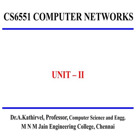 CS6551 COMPUTER NETWORKS | PDF