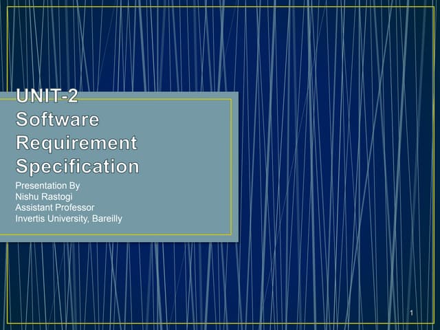 Software Engineering- Requirement Elicitation and Specification