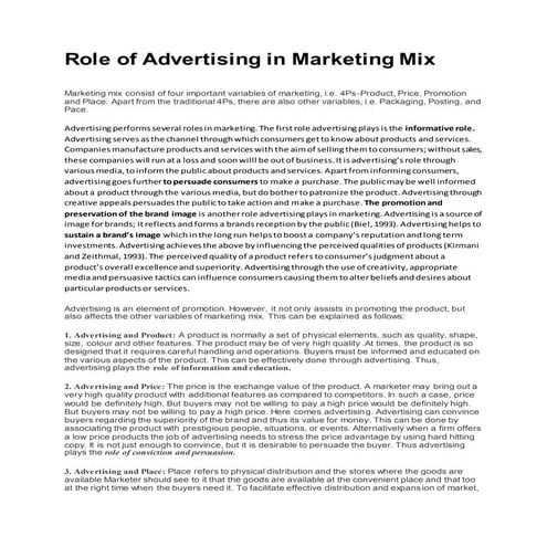 Unit 2 Role of advertising and types of advertising