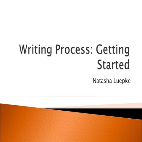 Getting Started with Research and Writing