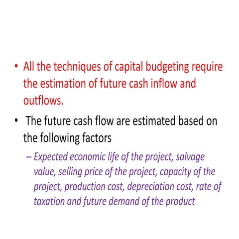   methods of capital budegeting