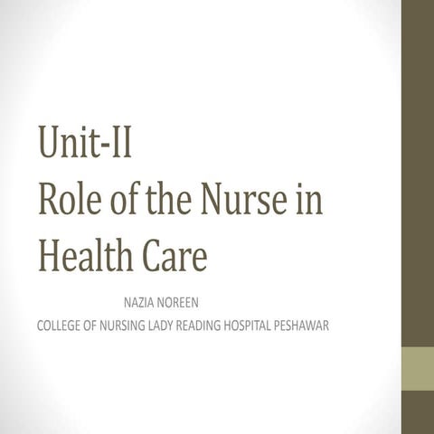 Unit 2 ROLL OF NURSE
