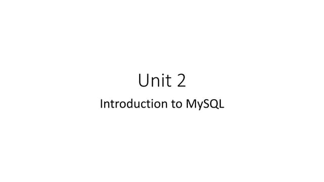 Introduction to MySQL in PHP