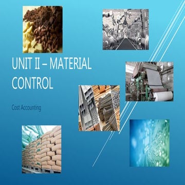 Cost Accounting - Material Control 
