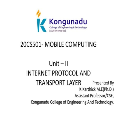 MOBILE COMPUTING Unit 2.pptx image.