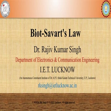 Class 12th Biot savart law | PPTX