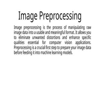 Preprocessing, Enhancement and Smootheninng of Image Processing | PPTX