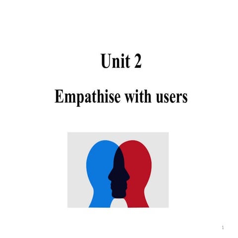 UNIT II EMPATHIZE IN DESIGN THINKING AND ANALYSIS | PPTX