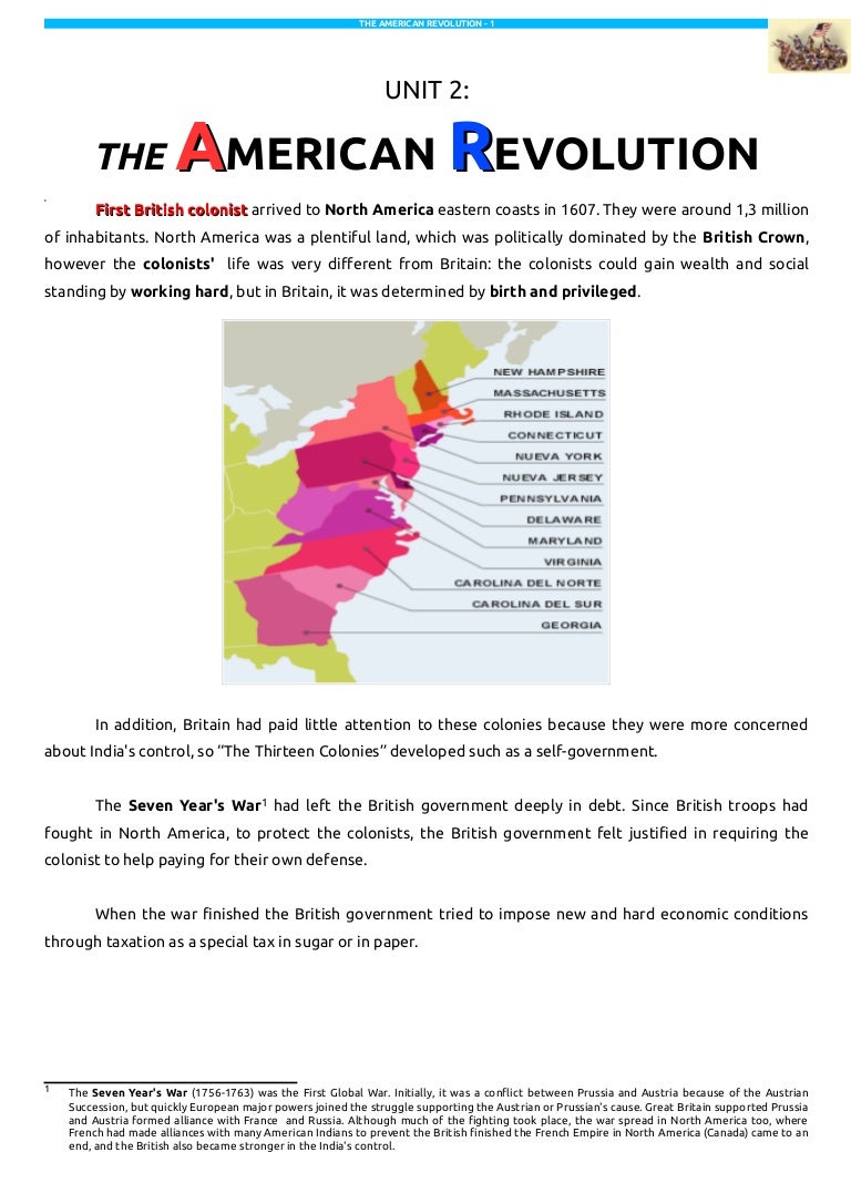 Unit 2 american revolution