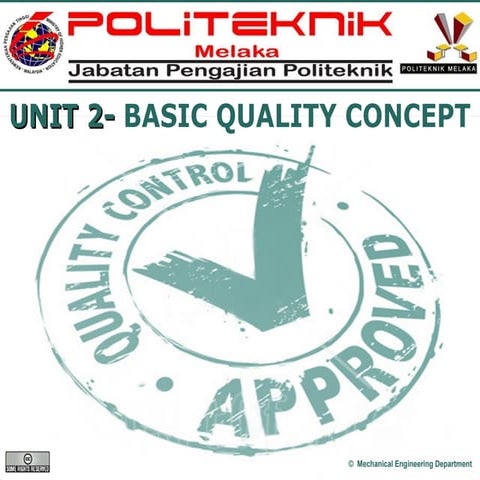 JF608: Quality Control - Unit 2