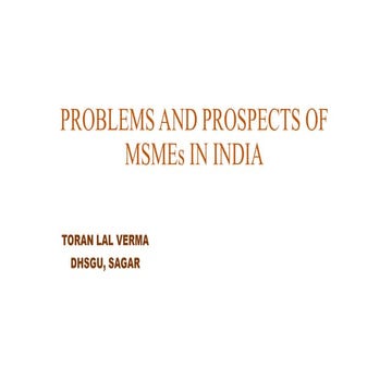  MSMEs IN INDIA