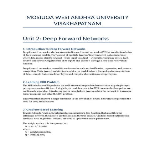 Unit 2 - Deep Forward Networks AUCE.docx
