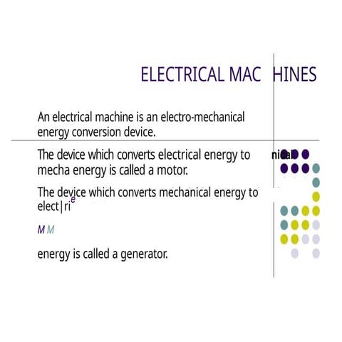 Unit 2-Electrical Machines.DC motor and DC generator, AC motor and AC generator