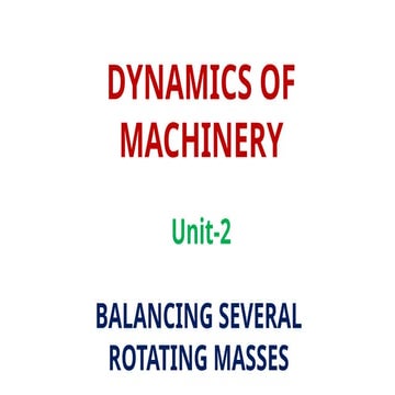 SEVERAL ROTATING MASSES which is about force polygon and couple polygon