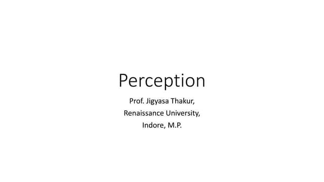 Perception - Psychology | PPTX