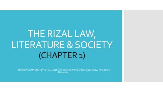 THE LIFE, WORKS AND WRITINGS OF RIZAL by Jonacel Gloria | PPTX